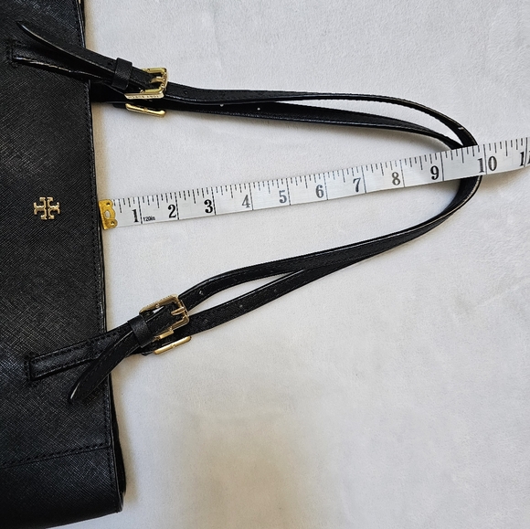 Tory Burch Black Saffiano Leather York Buckle Strap Tote Bag - Picture 6 of 16